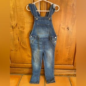 GAP Toddler Denim Ruffle Skinny Overalls